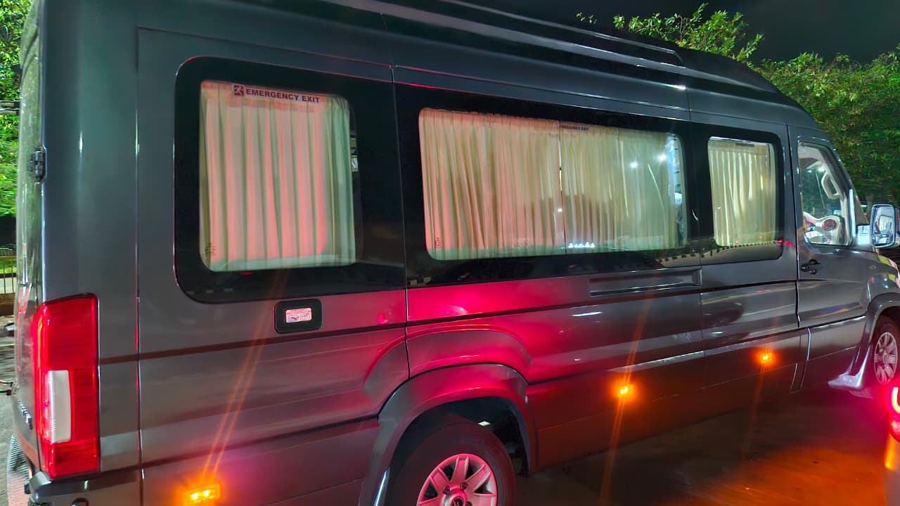 Van rear view night